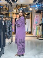 lavender Pakistani style kurti and palazzo suit - Image 4
