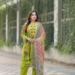 embroidered premium three piece set