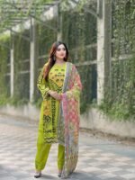 embroidered premium three piece set