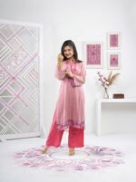 Pink Bean Elias Heritage Embroidered Kurta Set - Image 3