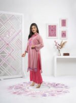 Pink Bean Elias Heritage Embroidered Kurta Set - Image 4