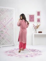 Pink Bean Elias Heritage Embroidered Kurta Set - Image 6
