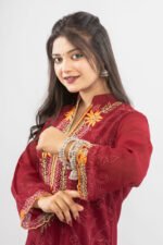 maroon embroidered Two Piece - Image 3