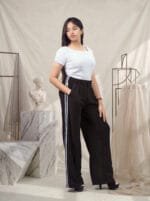 Women’s Track Pants with Side Stripes | High Waist Joggers | Casual Sportswear & Gym Wear Trousers - Image 4